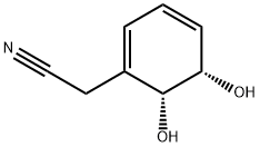 1,3-Cyclohexadiene-1-acetonitrile, 5,6-dihydroxy-, (5S,6R)- (9CI) Structure