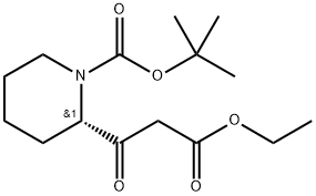 (2S)-1-BOC-BETA-OXO-2-PIPERIDINEPROPANOIC ACID ETHYL ESTER Structure