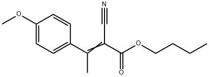 butyl 2-cyano-3-(4-methoxyphenyl)-2-butenoate Structure