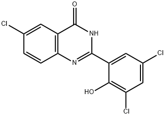 6-Chloro-2-(3,5-dichloro-2-hydroxyphenyl)quinazolin-4(1H)-one Structure