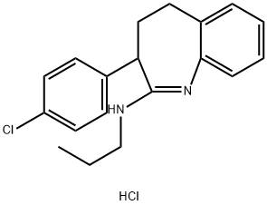 4-(4-chlorophenyl)-N-propyl-2-azabicyclo[5.4.0]undeca-2,7,9,11-tetraen-3-amine hydrochloride 구조식 이미지