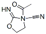 2-Oxazolidinimine, 3-acetyl-N-cyano- (9CI) Structure