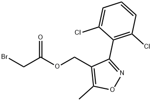 [3-(2,6-DICHLOROPHENYL)-5-METHYLISOXAZOL-4-YL]METHYL 2-BROMOACETATE 구조식 이미지