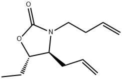 2-Oxazolidinone,3-(3-butenyl)-5-ethyl-4-(2-propenyl)-,(4S,5S)-(9CI) 구조식 이미지