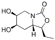3H-Oxazolo[3,4-a]pyridin-3-one,1-ethylhexahydro-6,7-dihydroxy-,(1S,6S,7R,8aS)-(9CI) 구조식 이미지