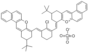 10-TERT-BUTYL-8-[3-(10-TERT-BUTYL-10,11-DIHYDRO-9H-BENZO[A]XANTHEN-8-YLMETHYLENE)-2-CHLORO-CYCLOHEX-1-ENYLMETHYLENE]-8,9,10,11-TETRAHYDRO-BENZO[A]XANTHENYLIUM PERCHLORATE Structure