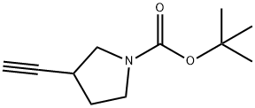 1-Pyrrolidinecarboxylic acid, 3-ethynyl-, 1,1-dimethylethyl ester Structure