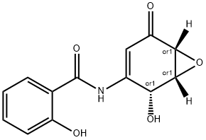 Cis(+/-)-2-hydroxy-N-(2-hydroxy-5-oxo-7-oxabicyclo[4.1.0]hept-3-en-3-yl)benzaMide 구조식 이미지