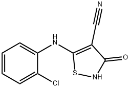 5-(2-클로로아닐리노)-3-하이드록시이소티아졸-4-탄소니트릴 구조식 이미지