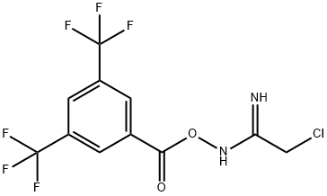 N'-([3,5-비스(트리플루오로메틸)벤조일]옥시)-2-클로로에탄이미다미드 구조식 이미지