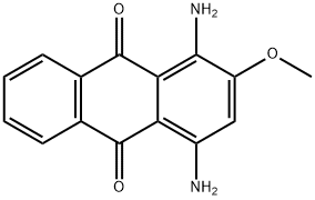 1,4-다이아미노-2-메톡시-9,10-안트라센다이온 구조식 이미지