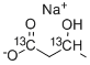DL-3-HYDROXYBUTYRICACID-1,3-13C2,나트륨염 구조식 이미지
