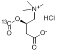 아세틸-1-13C-L-카르니틴염화물 구조식 이미지