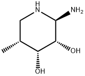 3,4-Piperidinediol,2-amino-5-methyl-,(2R,3S,4R,5R)-(9CI) Structure