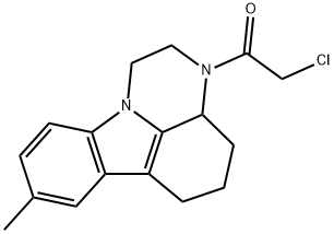 2-CHLORO-1-(8-METHYL-1,2,3A,4,5,6-HEXAHYDRO-PYRAZINO[3,2,1-JK]CARBAZOL-3-YL)-ETHANONE Structure