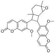 6,6'-[(3,6-Dimethyl-7-oxabicyclo[4.1.0]hept-3,2-ylene)ethylene]bis(7-methoxycoumarin) 구조식 이미지