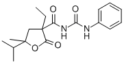 Urea, 1-(3-ethyl-5-isopropyl-5-methyl-2-oxotetrahydro-3-furoyl)-3-phen yl- 구조식 이미지