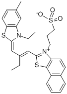 2-[2-[(3-ETHYL-5-METHYL-2(3H)-BENZOTHIAZOLYLIDENE)METHYL]-1-BUTENYL]-1-(3-SULFOPROPYL)NAPHTHO[1,2-D]THIAZOLIUM HYDROXIDE, INNER SALT Structure