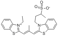 2-[3-(3-ETHYL-2(3H)-BENZOTHIAZOLYLIDENE)-2-METHYL-1-PROPENYL]-3-[3-(SULFOOXY)-BUTYL]BENZOTHIAZOLIUM HYDROXIDE, INNER SALT 구조식 이미지