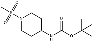 tert-부틸(1-(메틸설포닐)피페리딘-4-일)카바메이트 구조식 이미지