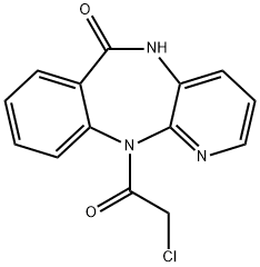 5,11-Dihydro-11-chloroacetyl-6H-pyrido[2,3-b][1,4]benzodiazepine-6-one 구조식 이미지