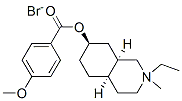 [(4aR,7R,8aR)-2-ethyl-2-methyl-3,4,4a,5,6,7,8,8a-octahydro-1H-isoquinolin-7-yl] 4-methoxybenzoate bromide Structure