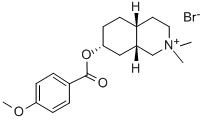 이소퀴놀륨,1,2,3,4,4a-베타,5,6,7,8,8a-베타-데카히드로-7-알파-히드록시-y-2,2-디메틸-,브롬화물,p-아니세이트 구조식 이미지