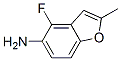 5-Benzofuranamine,  4-fluoro-2-methyl- Structure