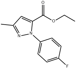 1-(4-플루오로페닐)-3-메틸-1H-피라졸-5-카르복실산에틸에스테르 구조식 이미지