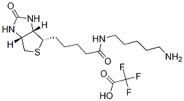1H-Thieno[3,4-d]iMidazole-4-pentanaMide, N-(5-aMinopentyl)hexahydro-2-oxo-, (3aS,4S,6aR)-, Mono(trifluoroacetate) Structure