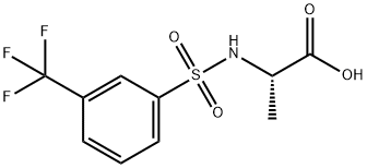 (N-(3-TRIFLUOROMETHYL)BENZENESULFONYL)ALANINE Structure