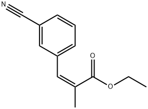 3-(3-시아노-페닐)-2-메틸-아크릴산에틸에스테르 구조식 이미지