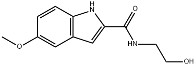 N-(2-히드록시에틸)-5-메톡시인돌-2-카르복사미드 구조식 이미지