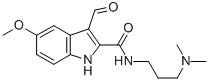 Indole-2-carboxamide, N-(3-(dimethylamino)propyl)-3-formyl-5-methoxy- Structure