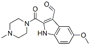 5-methoxy-2-(4-methylpiperazine-1-carbonyl)-1H-indole-3-carbaldehyde 구조식 이미지