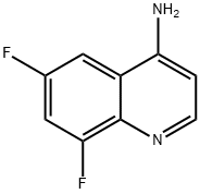 4-아미노-6,7-디플루오로퀴놀린 구조식 이미지
