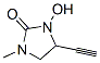 2-Imidazolidinone, 4-ethynyl-3-hydroxy-1-methyl- (9CI) Structure