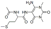 Butanamide,  2-(acetylamino)-N-(6-amino-1,2,3,4-tetrahydro-1,3-dimethyl-2,4-dioxo-5-pyrimidinyl)-4-(methylthio)- 구조식 이미지