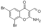 2-아미노-6,8-DIBROMO-3-포밀크롬 구조식 이미지