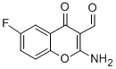 2-AMINO-6-FLUORO-4-OXO-4H-CHROMENE-3-CARBALDEHYDE 구조식 이미지