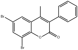 6,8-디브로모-4-메틸-3-페닐쿠마린 구조식 이미지