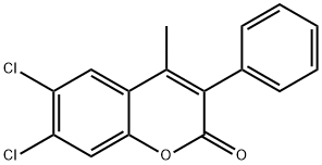 6,7-DICHLORO-4-METHYL-3-PHENYLCOUMARIN Structure