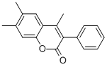 3-페닐-4,6,7-트리메틸쿠마린 구조식 이미지