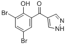 4-(3,5-DIBROMO-2-HYDROXYBENZOYL)피라졸 구조식 이미지