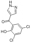 4-(3,5-DICHLORO-2-HYDROXYBENZOYL)피라졸 구조식 이미지
