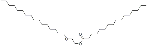 Palmitic acid 2-hexadecyloxyethyl ester Structure
