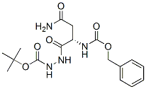 2-[(S)-4-Amino-1,4-dioxo-2-[[(benzyloxy)carbonyl]amino]butyl]hydrazine-1-carboxylic acid tert-butyl ester Structure