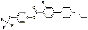 Benzoic acid, 2-fluoro-4-(trans-4-propylcyclohexyl)-, 4-(trifluoromethoxy)phenyl ester Structure