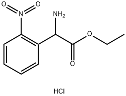 AMINO-(2-NITRO-PHENYL)-ACETIC ACID ETHYL ESTER HYDROCHLORIDE 구조식 이미지