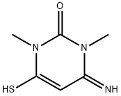 2(1H)-Pyrimidinone,  3,4-dihydro-4-imino-6-mercapto-1,3-dimethyl- 구조식 이미지